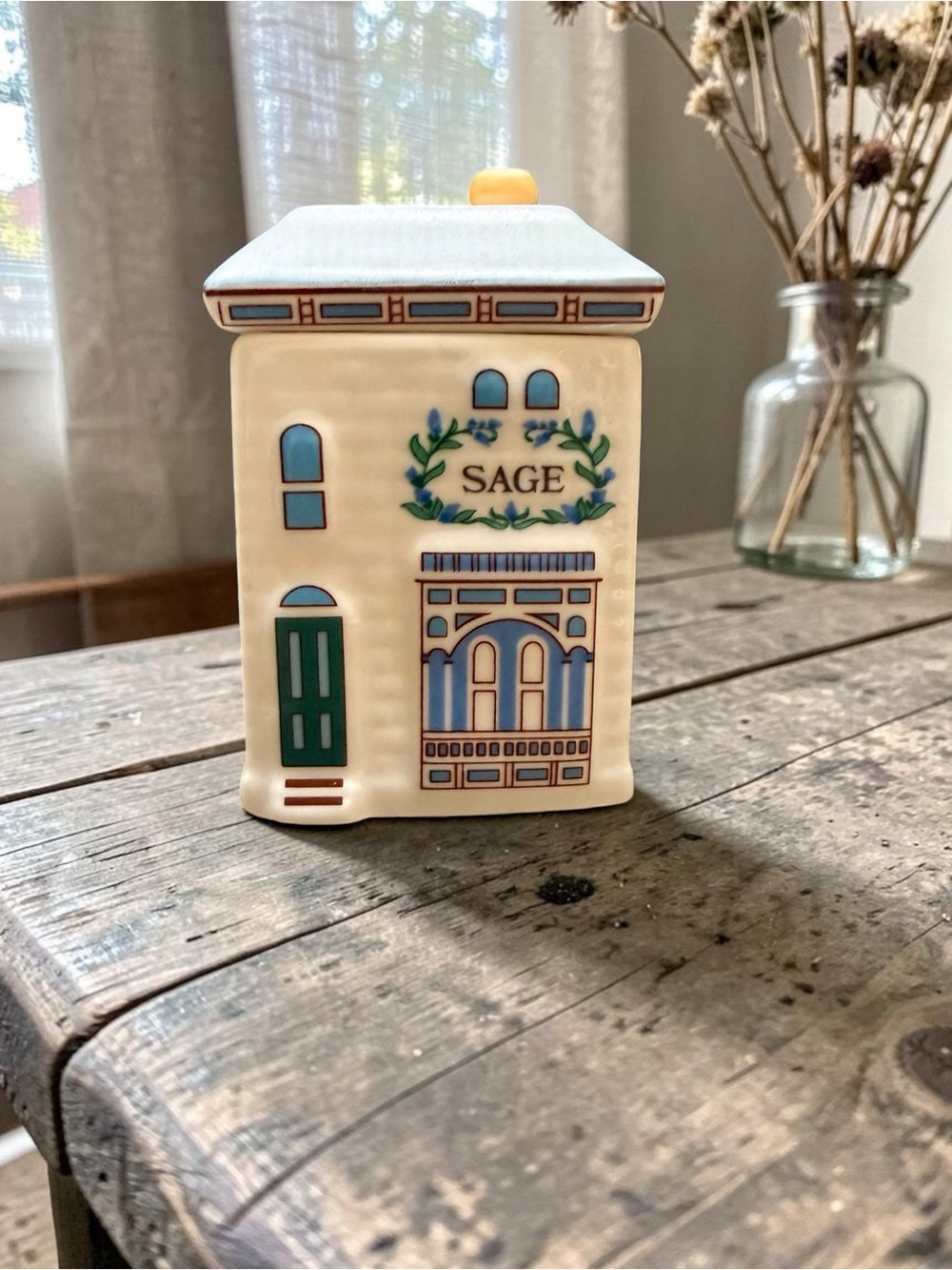 Lenox Spice Village Sage in Cream with Blue & Green Accents